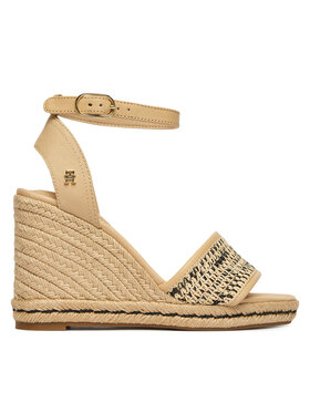 Tommy Hilfiger Espadrilky Tommy Hilfiger High Wedge Espad FW0FW09471 Světle béžová