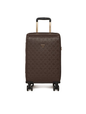 Guess Самолетен куфар за ръчен багаж Guess Lenwood Travel TWDP21 02983 Тъмнокафяв
