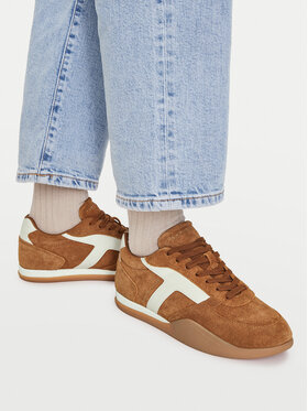 Tommy Hilfiger Sneakersy Tommy Hilfiger Th Vintage Low Runner Suede FW0FW09621 Brązowy