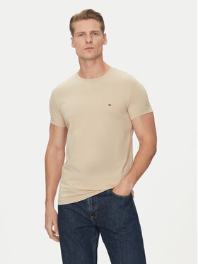 Tommy Hilfiger Tommy Hilfiger Póló MW0MW10800 Bézs Slim Fit