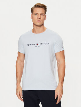 Tommy Hilfiger Tommy Hilfiger Camiseta Tommy Logo MW0MW11797 Azul claro Slim Fit