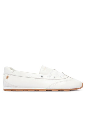 Tommy Hilfiger Μπαλαρίνες Tommy Hilfiger Bella Ballet Sneaker FW0FW09449 Λευκό