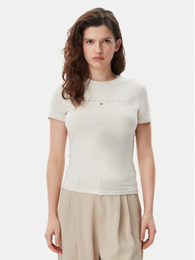 Tommy Jeans Tommy Jeans T-shirt Tonal Linear DW0DW20315 Beige Slim Fit
