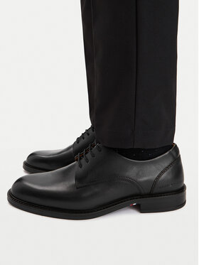 Tommy Hilfiger Oxford cipők Tommy Hilfiger Corporate Dressy Lth FM0FM06023 Fekete
