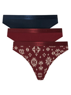 Tommy Hilfiger Tommy Hilfiger Conjunto de bragas UW0UW05529 Rojo oscuro