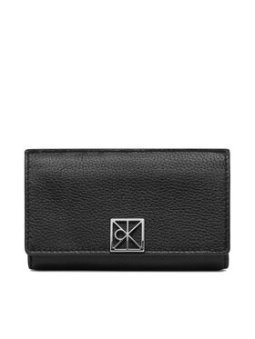 Calvin Klein Peněženka Calvin Klein Emblem Hw Pebble Snap Cardholder LV04F1127G Černá