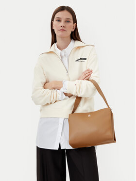 Tommy Hilfiger Ročna torba Tommy Hilfiger Th Legacy Med Satchel AW0AW17173 Rjava