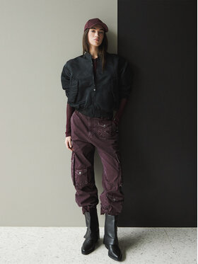 G-STAR G-Star Raw Hlače Cargo 3D D27025-D388 Ljubičasta Boyfriend Fit