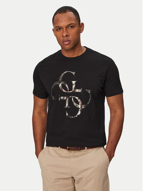 Guess Guess Футболка M6RI03 I3Z14 Чорний Regular Fit