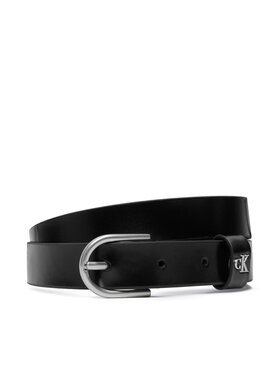 Calvin Klein Pasek Calvin Klein Rounded Buckle Ck Loop 25Mm LV04F7107G Czarny