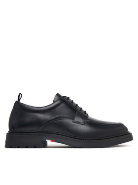 Tommy Hilfiger Κλειστά παπούτσια Tommy Hilfiger Corporate Casual Lth Deck Shoe FM0FM05979 Μαύρο