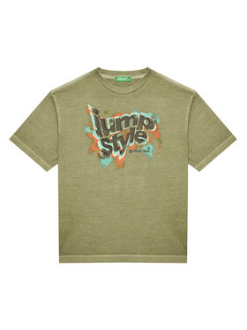 United Colors Of Benetton United Colors Of Benetton Футболка 3PCMC10N7 Зелений Regular Fit