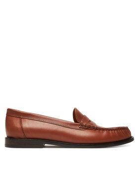 Polo Ralph Lauren Mokasíny Polo Ralph Lauren Calfskin Penny Loafer 818961942001 Hnedá