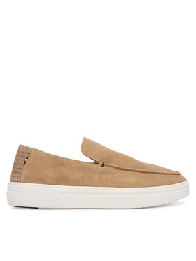 Tommy Hilfiger Slipper Tommy Hilfiger Modern Light Suede Loafer FM0FM05924 Hellbraun