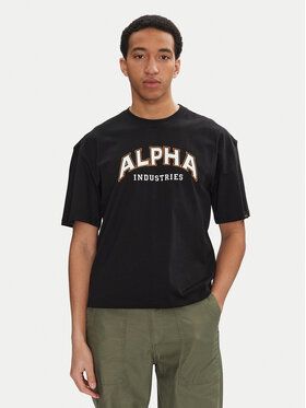 Alpha Industries Alpha Industries Футболка College 146501 Чорний Relaxed Fit