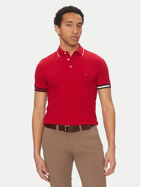 Tommy Hilfiger Tommy Hilfiger Polo Flag Cuff MW0MW38458 Κόκκινο Slim Fit