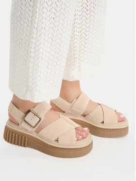 Clarks Босоніжки Clarks Evamar Wish 26181202 Бежевий