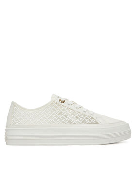 Tommy Hilfiger Superge Tommy Hilfiger Vulc Embroidered Sneaker FW0FW08685 Bela