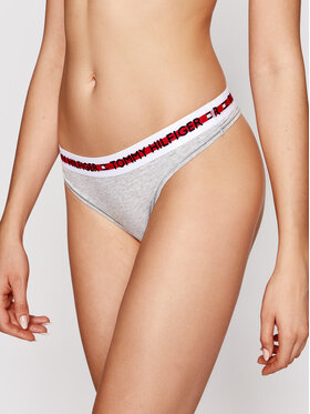 Tommy Hilfiger Tommy Hilfiger Tanga Thong UW0UW02458 Szürke