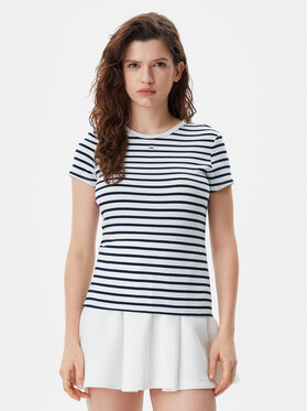 Tommy Jeans Tommy Jeans T-Shirt Essential DW0DW17383 Dunkelblau Slim Fit