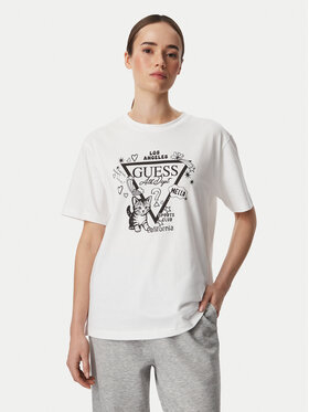 Guess Guess Marškinėliai V6YI13 K4301 Balta Regular Fit