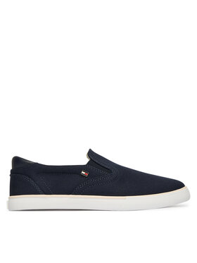 Tommy Hilfiger Sneakers aus Stoff Tommy Hilfiger Th Low Profile Slip On FW0FW09103 Dunkelblau
