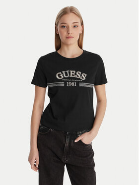 Guess Guess Camiseta V6RI16 I3Z14 Negro Regular Fit
