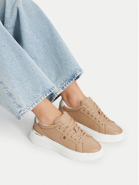 Tommy Hilfiger Sportcipők Tommy Hilfiger Th Chic Platform FW0FW09396 Barna