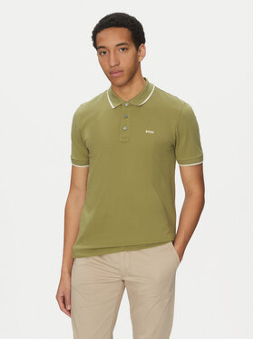 BOSS BOSS Polo marškinėliai Parlay 190 50494697 Žalia Regular Fit