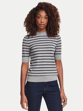Tommy Hilfiger Tommy Hilfiger Megztinis WW0WW49705 Tamsiai pilka Slim Fit
