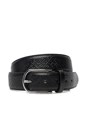 Tommy Hilfiger Vīriešu josta Tommy Hilfiger Business Lux 3.5 AM0AM13761 Melns