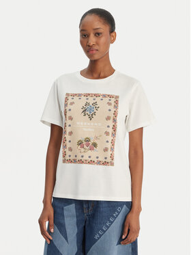 Weekend Max Mara Weekend Max Mara Camiseta Pantera 2615971032 Blanco Regular Fit