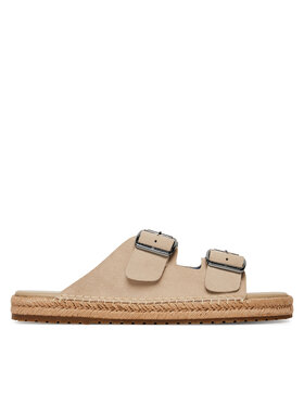 Tommy Hilfiger Espadrilles Tommy Hilfiger Flex Jutte Hilfiger Suede Sandal FM0FM05503 Bēšs
