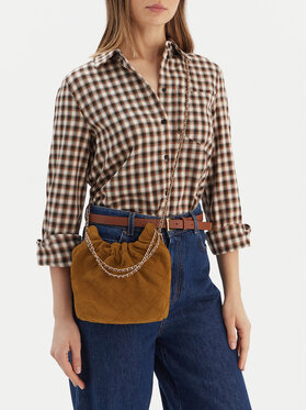 Tory Burch Сумка Tory Burch Fleming Suede Mini Hobo Bag 166066 Коричневий