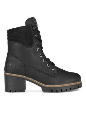 Rieker Šnurovacia obuv Rieker Y8610-00 Čierna