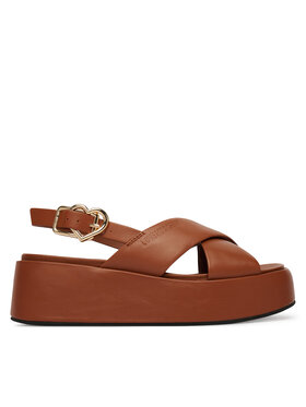 LOVE MOSCHINO Sandali LOVE MOSCHINO JA16137I0OIA0200 Rjava