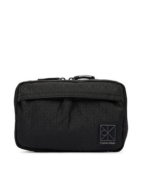 Calvin Klein Kosmetiktasche Calvin Klein Emblem Aop Washbag LV04D1208G Schwarz