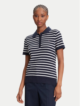Tommy Hilfiger Tommy Hilfiger Poloshirt Fine WW0WW41474 Dunkelblau Regular Fit