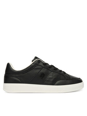 Tommy Hilfiger Superge Tommy Hilfiger Th Heritage Court Sneaker Ltr FW0FW09028 Črna