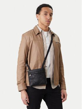 Calvin Klein Somiņa Calvin Klein Emblem Emboss Slim Flatpack LV04D3370G Melns