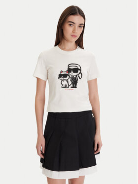 KARL LAGERFELD KARL LAGERFELD Camiseta A1W17129 Écru Regular Fit
