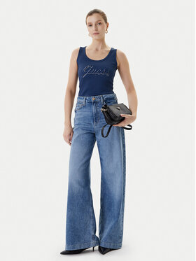 Guess Guess Топ W5YP00 KCXJ2 Cиній Classic Fit