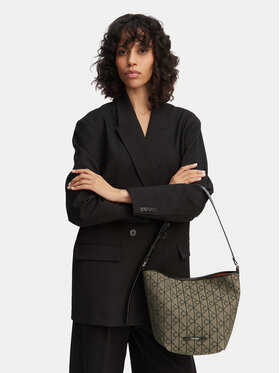 Calvin Klein Ročna torba Calvin Klein Emblem Aop Jacquard Tote W/Pouch LV04F3535G Khaki