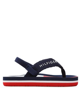 Tommy Hilfiger Sandalen Tommy Hilfiger Flag Flap Flop T1B8-32917-0058 Dunkelblau
