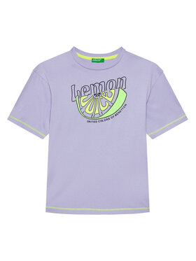 United Colors Of Benetton United Colors Of Benetton Póló 3I1XC10P6 Lila Regular Fit