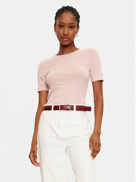 Tommy Hilfiger Tommy Hilfiger Póló WW0WW43918 Rózsaszín Slim Fit