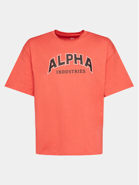Alpha Industries Alpha Industries Majica College 146501 Rdeča Relaxed Fit