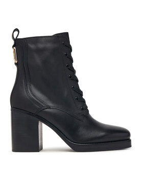 Tommy Hilfiger Trzewiki Tommy Hilfiger Ltr Square Toe Heel Lace-Up Boot FW0FW09554 Czarny