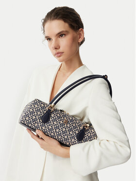 Tommy Hilfiger Geantă Tommy Hilfiger Th Grace Shoulder Bag Jacquard AW0AW18752 Albastru