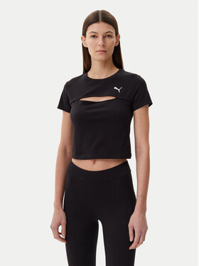 Puma Puma Футболка Ess Cut-Out 631164 Чорний Slim Fit